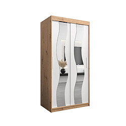 Abiks Meble Armoire Sewilla à portes coulissantes 200/100/62 2 portes (artisan/blanc)