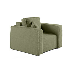 Bestmobilier Topaze - fauteuil - en tissu bouclette