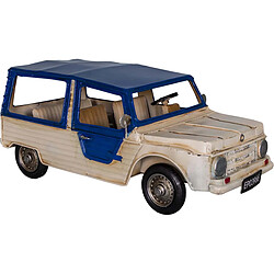 Antic Line Creations Citroen Mehari en fer blanc et bleu.