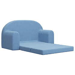 Acheter Maison Chic Canapé-lit convertible 2 places, Clic-Clac pour enfants bleu peluche douce -GKD32200