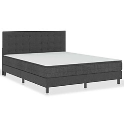 Avis Maison Chic Tête de lit scandinave pour lit adulte,Meuble de chambre touffetée Gris foncé Tissu 160x200 cm -MN39919