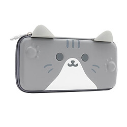 Étui De Transport Mignon Patte De Chat Compatible Avec Nintendo Switch Slim Style Gris