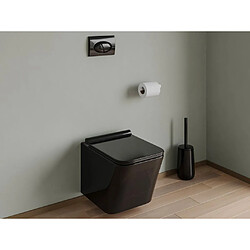 Vente-Unique Plaque de commande pour WC avec double touche - Noir - CERASUS