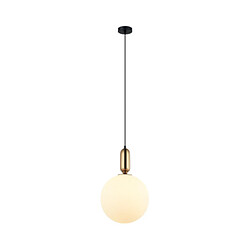 Luminaire Center Suspension Aldeva Verre,Acier Antique Bronze