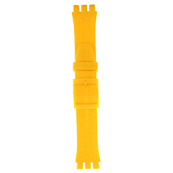 Bracelets de montre en caoutchouc de silicone de 19 mm imperméables jaune soleil pas cher