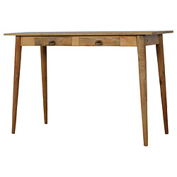 Avis Artisan Furniture Bureau d'écriture en bois massif chêne avec 2 tiroirs, style nordique