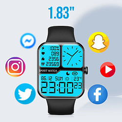 Montre Connectée Suivi Sport et Santé Étanche IP67 myPhone Watch CL Noir pas cher