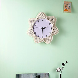 Acheter Horloge Murale En Macramé Horloge à Quartz Muette Non Coutil Pour La Maison Fleur Arabe