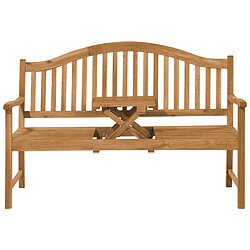 Beliani Banc de jardin HILO 150 cm Bois Bois clair