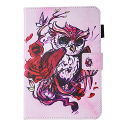 Wewoo Coque pour iPad mini 4/3/2/1 peinture papillon et hibou motif horizontal en cuir flip avec support portefeuille fentes cartes fente stylo