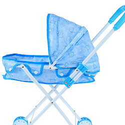 Mini-poussette pliable pour poussette de chariot pour poussette faisant semblant de jouer des jouets bleus pas cher