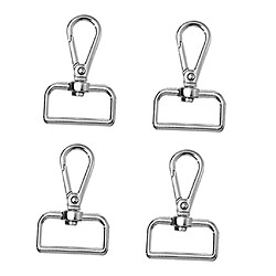 Avis 4pcs alliage émerillon de pince de homard fermoirs queue carrée bricolage fournitures d'artisanat d'argent