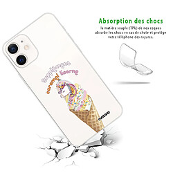 Avis Coque iPhone 12 mini souple transparente Caramel Licorne Motif Ecriture Tendance Evetane