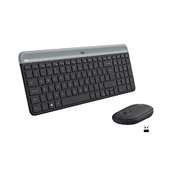 Logitech MK470 clavier RF sans fil QWERTZ Allemand Graphite (Logitech Desktop MK470 Wireless [DE] black)