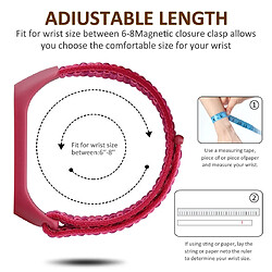 Wewoo Bracelet pour montre connectée Smartwatch en nylon tissé la montre-bracelet Xiaomi Mi Band 3/4 rose pas cher