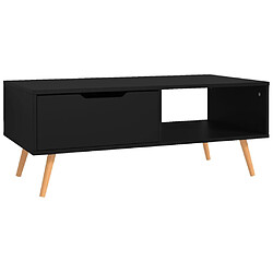 Maison Chic Tabls basse,Table Console pour salon Noir 100x49,5x43 cm Aggloméré -MN71344