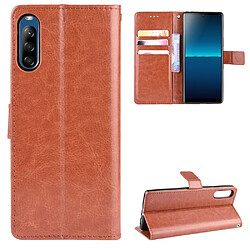 Etui en PU Cheval fou marron pour votre Sony Xperia L4