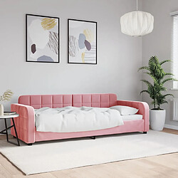 vidaXL Lit de repos sans matelas rose 80x200 cm velours