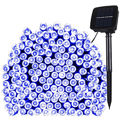 Wewoo Guirlande 17m 100 LEDs IP44 Panneau solaire étanche fée lampe vacances décorative lumière bleue