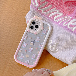 GUPBOO Étui pour iPhone13ProMax Plein écran chaton dansant mignon étui pour téléphone portable fille douce