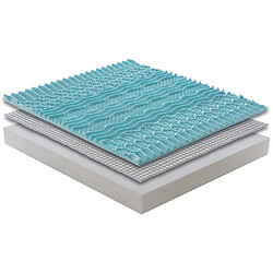 Materassi&Doghe Matelas 90x200 "Pale" en mousse à mémoire de forme et micro-ressorts en tissu thermosensible à 9 zones