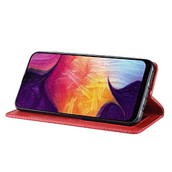 Wewoo Housse Coque Étui en cuir à boucle magnétique avec texture rétro et pour Galaxy A50, porte-cartes (rouge) pas cher