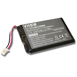 vhbw batterie remplace Navigon 541384120003, GTC3601101PO39120, GTC39110BL08554 pour système de navigation GPS (1000mAh, 3,7V, Li-Ion)