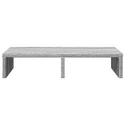 Avis vidaXL Support de moniteur sonoma gris 50x27x10 cm bois d'ingénierie