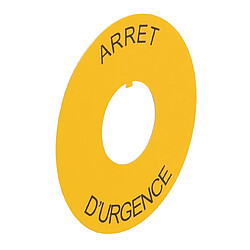 etiquette osmoz - pour arrêt d'urgence - diamètre 60 mm - jaune - legrand 024174