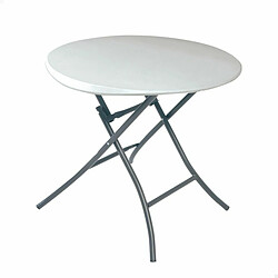 Table d'appoint Lifetime Blanc 83,5 x 73,5 x 83,5 cm Acier Plastique