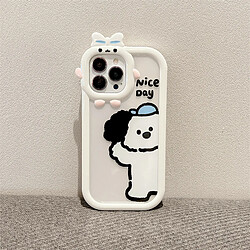 GUPBOO Étui pour iPhone13 Coque de téléphone portable mignonne de chiot de ligne de style coréen