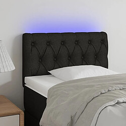 Maison Chic Tête de lit scandinave à LED,meuble de chambre Noir 80x7x78/88 cm Tissu -MN78696