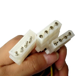 Wewoo Câble 4 broches IDE Molex mâle à 2 x 4 Alimentation femelle Splitter Y rallonge, longueur: 14cm 