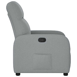 Avis vidaXL Fauteuil inclinable Gris clair Tissu