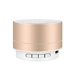 YP Select Lumières en métal Bluetooth haut-parleur téléphone portable Subwoofer Mini canon en acier -Doré