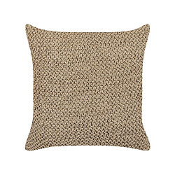 Beliani Coussin BEGONIA Jute 45 x 45 cm Unicolore Touffeté Naturel