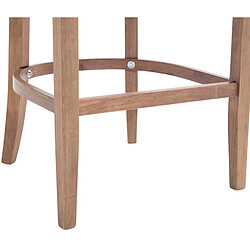 Decoshop26 Tabouret de bar x1 confortable design rétro assise capitonné en tissu marron pieds en bois clair 10_0005064 pas cher