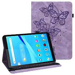 Etui en PU motif papillon avec support violet pour votre Lenovo Tab M10 FHD Plus/Tab M10 Plus TB-X606F/TB-606X 10.3 pouces