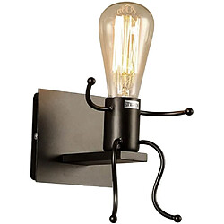 Stoex Moderne Applique Murale Poupée Lampe de Mur Petit Gens Fer Métal pour Cuisine Restaurant Bar Chambre à Coucher Café E2