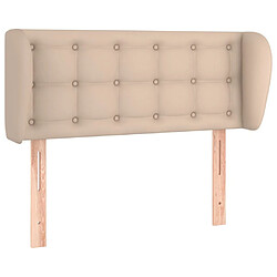 Maison Chic Tête de lit scandinave avec oreilles,meuble de chambre Cappuccino 103x23x78/88 cm Similicuir -MN64278