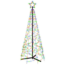 vidaXL Arbre de Noël cône 200 LED Colorées 70x180 cm