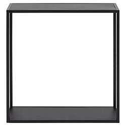 Acheter Toilinux Grande Etagère murale carrée 2 tablettes en métal - L.60cm x H.60cm - Noir