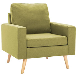 vidaXL Fauteuil vert tissu