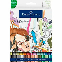 Ensemble de Marqueurs Faber-Castell Goldfaber Sketch Double 24 Pièces