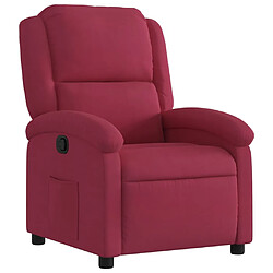 Maison Chic Fauteuil inclinable,Fauteuil luxe de relaxation rouge bordeaux velours -MN49372