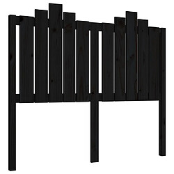 vidaXL Tête de lit Noir 126x4x110 cm Bois massif de pin