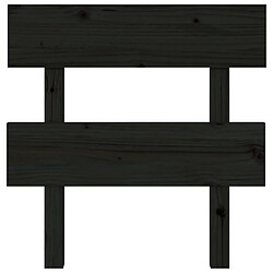 Avis Maison Chic Tête de lit scandinave,Meuble de chambre Noir 78,5x3x81 cm Bois massif de pin -MN95682