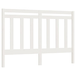 vidaXL Tête de lit Blanc 156x4x100 cm Bois massif de pin