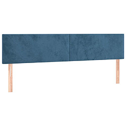 vidaXL Têtes de lit 2 pcs Bleu foncé 90x5x78/88 cm Velours