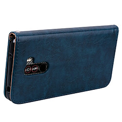 Avis Wewoo Etui à rabat horizontal en cuir de style business à la texture de cire pour Xiaomi Pocophone F1, avec support et emplacements pour cartes et porte-monnaie (bleu)